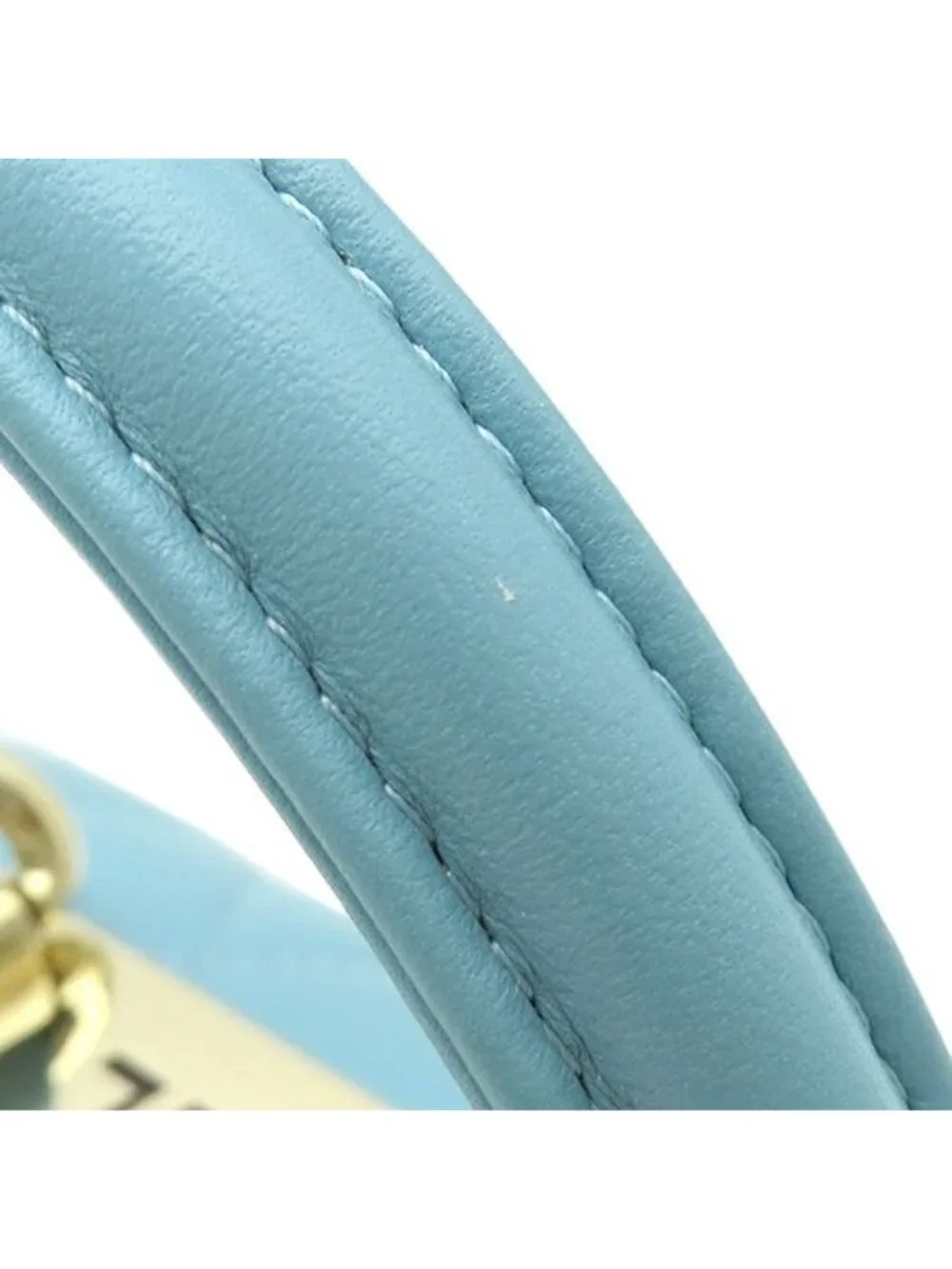 Chanel Shoulder Bag Trendy CC Mini Top Handle Lambskin Light Blue Gold Light CC